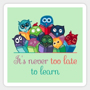 Owls never late to learn Magnet